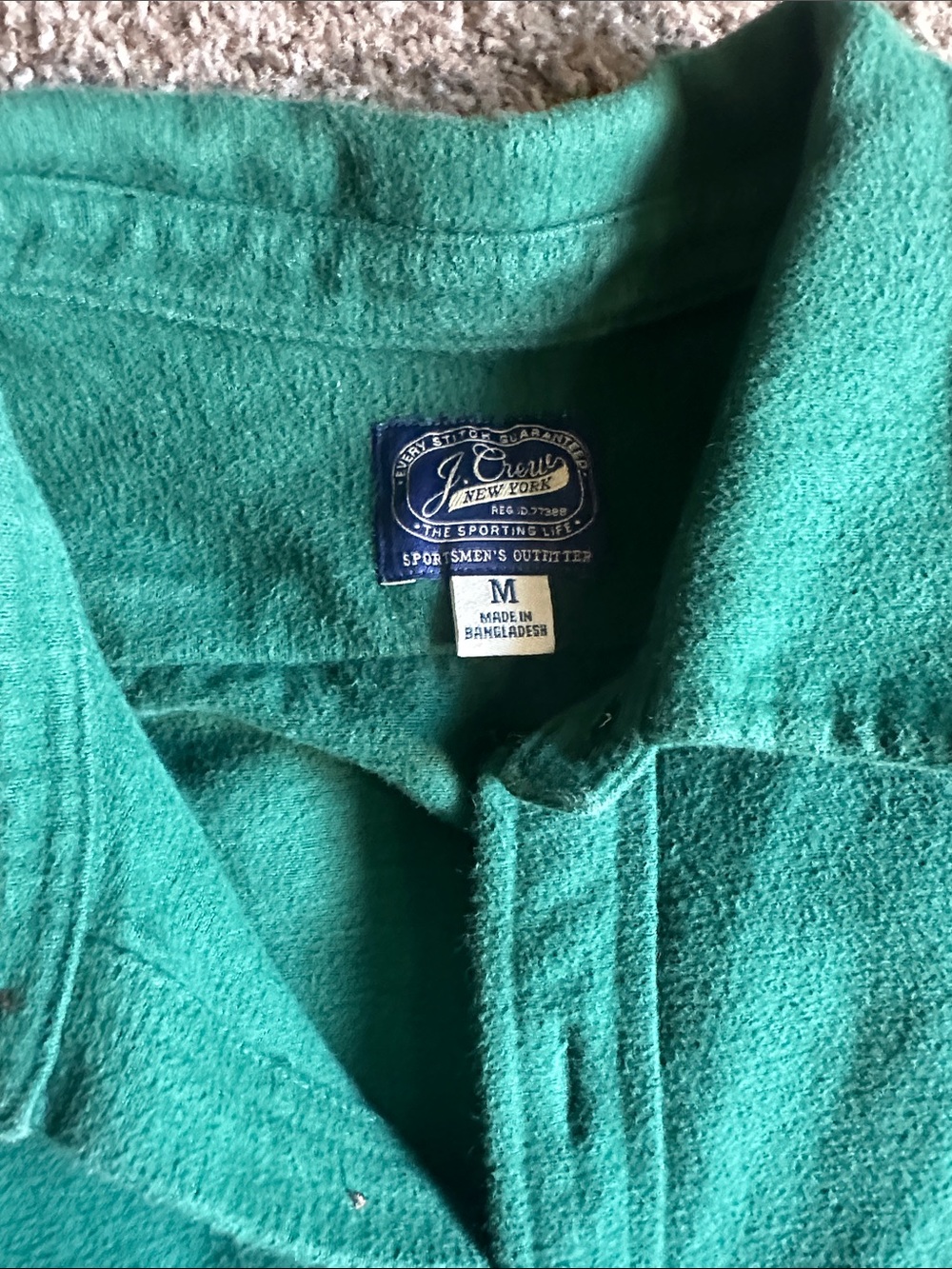 J. Crew Green Button Front Shirt Jacket - Picture 2 of 5